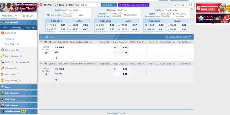 Cá cược tại thể thao QH88 đa dạng