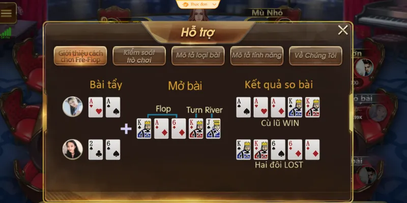 Cách chơi của trò chơi Poker tại cổng QH88 